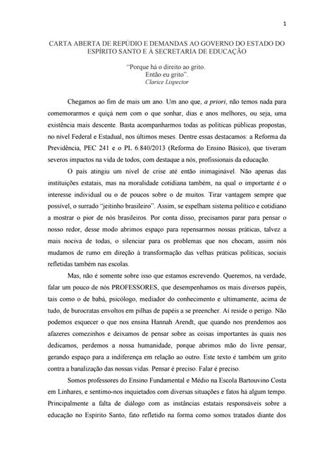 Carta Aberta By Agb Vitória Issuu