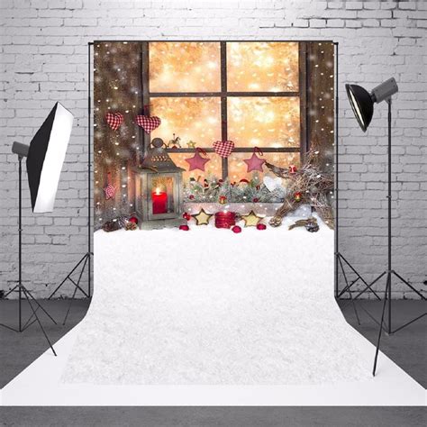 5x7ft Christmas Window Vinyl Background Backdrop Photography Photo