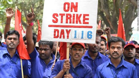 Indias Workers Strike To Challenge Modi