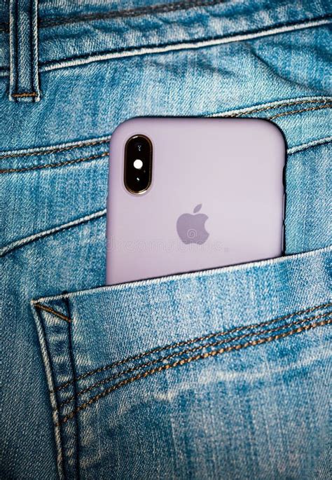 Denim Jeans Rear Pocket With New Apple Computers Smartphone Iphone 11