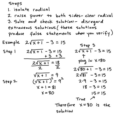 Let's look at to help us understand the steps involving in simplifying radicals that have coefficients. Solving Radical Equations - Algebra Test Helper