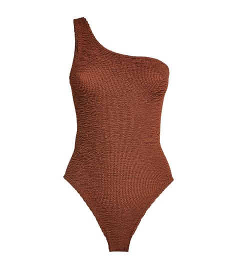 Womens Hunza G Brown One Shoulder Nancy Swimsuit Harrods Uk