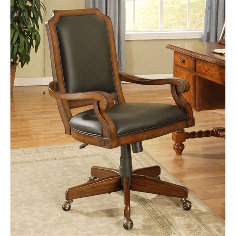 I needed new office chairs so i started looking around for some wood to use. Classic Cherry Upholstered Desk Chair by Winners Only ...