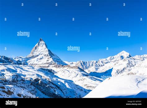 Matterhorn And Weisshorn In In The Pennine Alps On The Italian Swiss