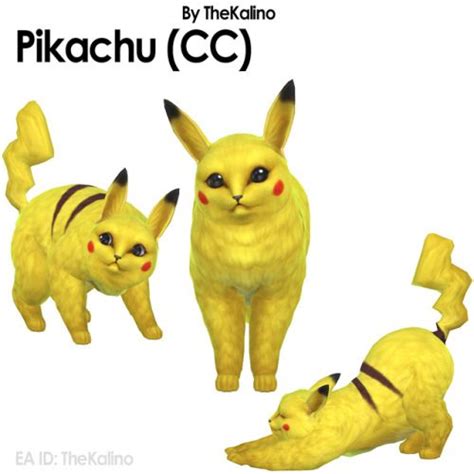 Pikachu With Cc Sims 4 Pets Sims Pets Sims 4 Characters