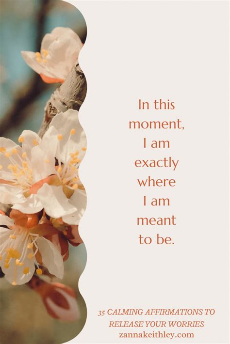 35 Calming Affirmations To Release Your Worries Zanna Keithley