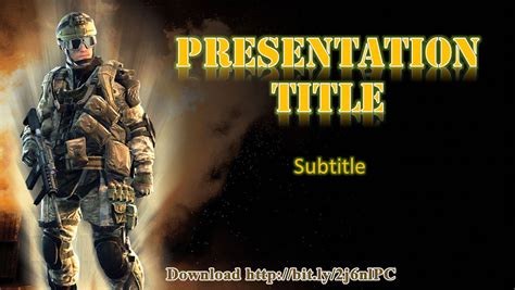 Manage slide content, dynamic templates Download Free Soldier PPT Presentation Template and ...