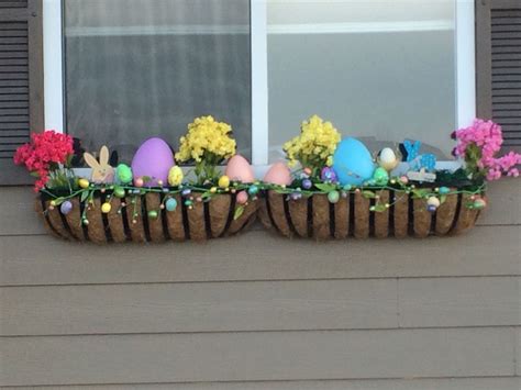 Easterspring Window Box Decor Easter Flower Pots Easter Window