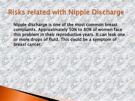 Ppt Nipple Discharge Causes Symptoms Daignosis Prevention And