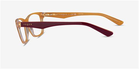 Vogue Eyewear Vo2787 Rectangle Red Yellow Frame Glasses For Women Eyebuydirect