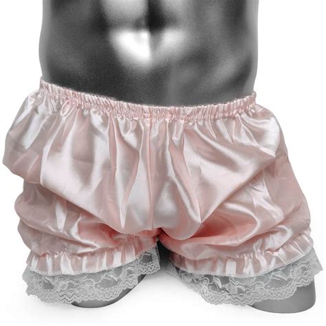 Sexy Mens Lingerie Silky Frilly Sissy Male Bloomers Panties Gay