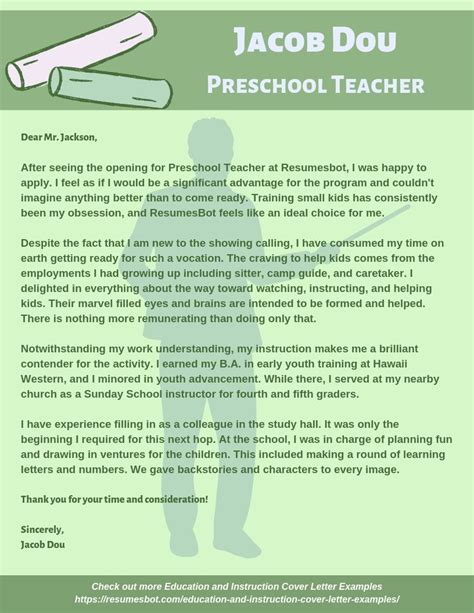 Lead with your accomplishments, rather than just the things you've done. Preschool Teacher Cover Letter Samples & Templates [PDF ...
