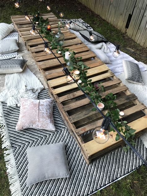 A promotion party or spontaneous celebration. Backyard Dinner Party | Backyard dinner party, Dinner ...