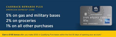 It offers credit cards with rewards, special rates for qualifying military members and often low annual. USAA Cashback Rewards Plus American Express $150 Cash Bonus + 5% Gas and Military Bases + 2% ...