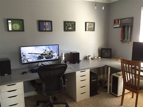 Setting up a home office on a budget. New office setup, just need to address cables ...