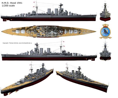 Hms Hood 51 Incrociatore Da Battaglia Della Classe Admiral Entrata