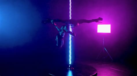 Polefx Freestanding And Aerial Led Dance Poles Youtube