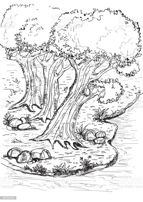 Detail Sketsa Gambar Sungai Koleksi Nomer 24
