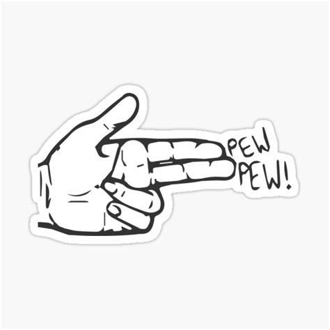 Pew Pew Sticker For Sale By Toni87 Redbubble