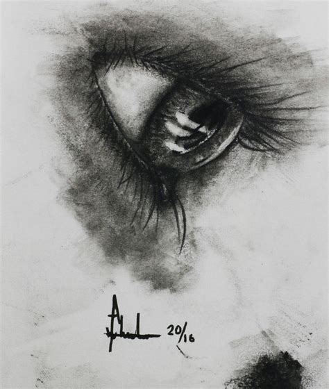 Charcoal Eye Drawing By Stephen Wheeler