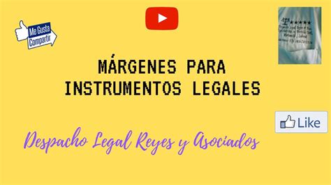 Márgenes Para Instrumentos Legales Youtube