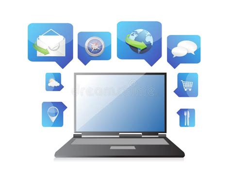 Laptop Application Icon Stock Illustration Illustration Of Application