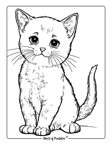 Realistic Coloring Pages Of Cats