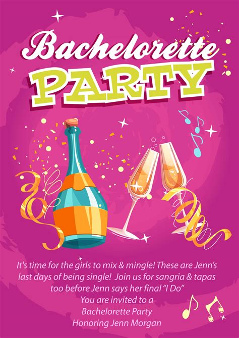 Bachelorette Party Invites Free Templates