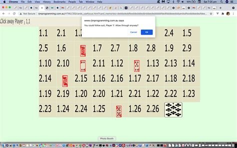 Just Javascript Five Hundred Card Game Follow Suit Colour Coding