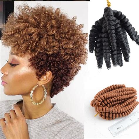 Leeven Short Jamaican Bounce Crochet Braids Hair Inch Curly Crochet Braids Half Up Half Down