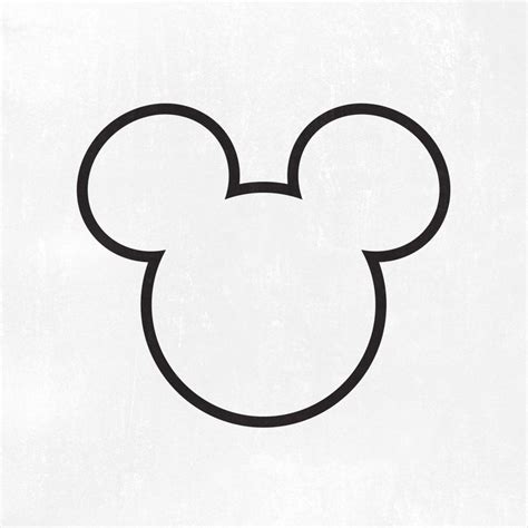 Mickey Head Outline Svg Mickey Svg Dxf Png Instant Etsy Mickey