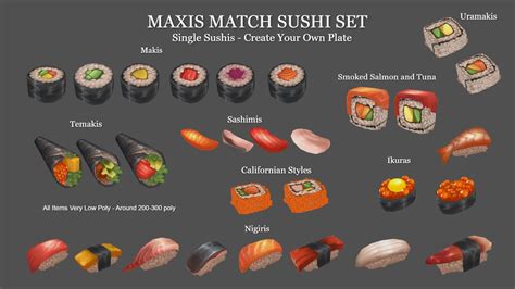 Sushi Set From Leo 4 Sims Sims 4 Downloads