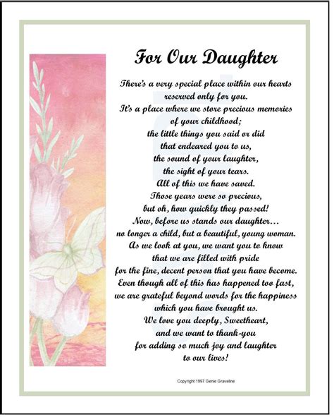 Happy Birthday Poems For Daughter