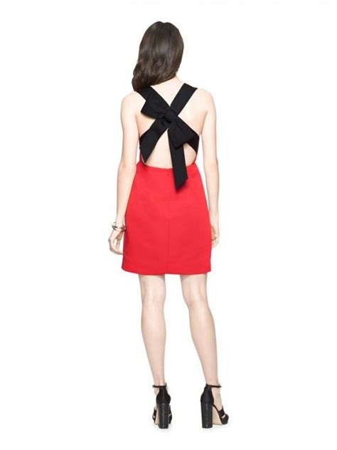 Be The Talk Of The Town In This Bow Back Dress Bow Back Dresses Dresses For Work Red Dress