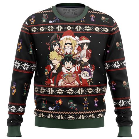 My Hero Academia Boku No Holiday Ugly Christmas Sweater Anime Ape