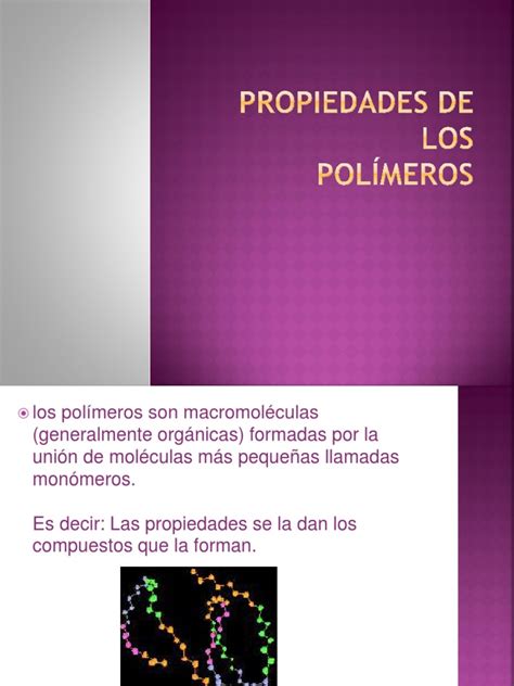 Propiedades De Los Polimeros Polímeros Ingeniería De Edificación