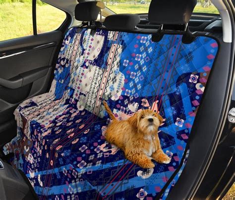 Blue Daisies Flower Car Back Seat Pet Covers Backseat Seat Covers