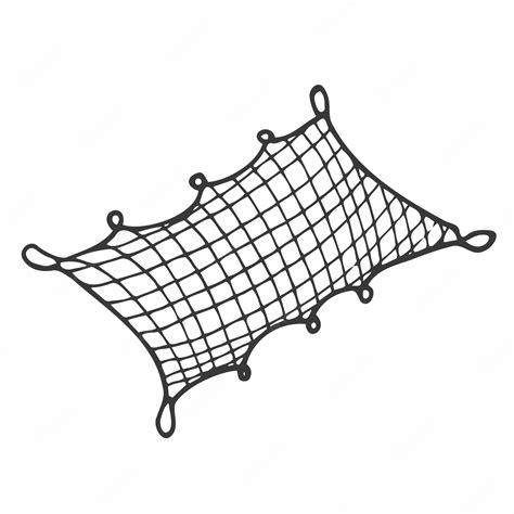 Premium Vector Doodle Fish Net Vector Hand Drawn Fishing Concept