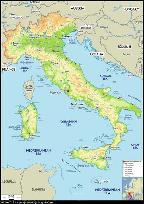 Big Italy Map Physical Map Of Italy Map Italy Atlas