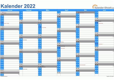 Kostenlos 2022 Excel Kalender Leerer Und Druckbarer Kalender Xls