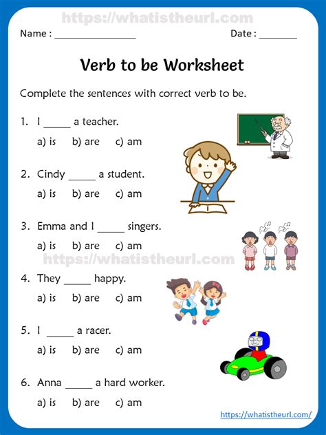 Verb To Be Worksheets English Grammar For Kids English Phonics