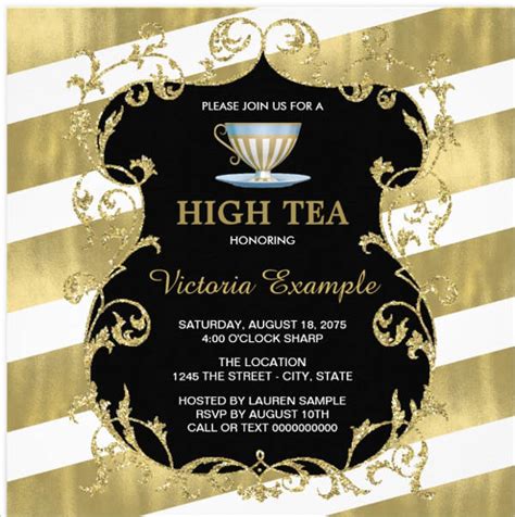 tea party invitation templates