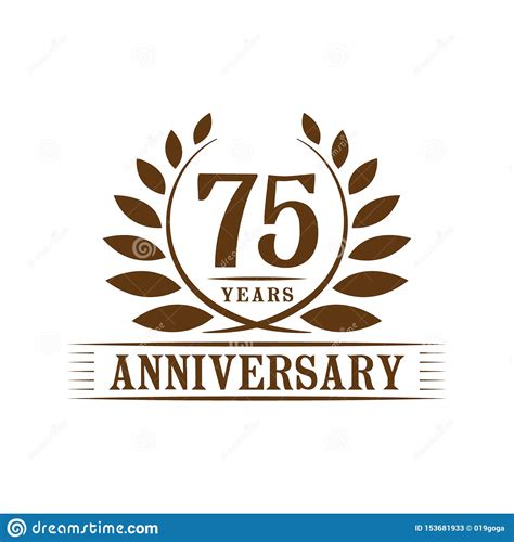 75 Years Anniversary Celebration Logo 75th Anniversary Luxury Design