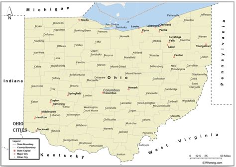 Map Of Cities In Ohio List Of Ohio Cities By Population