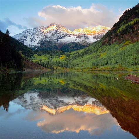 Sunrise And Alpenglow At The Maroon Bells Shutterbug