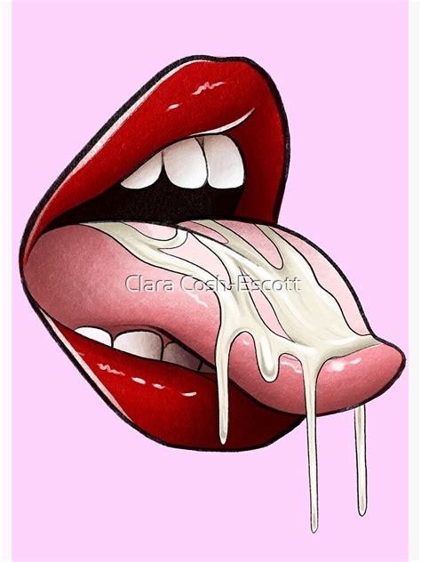 naughty mouth poster by coshillustrates redbubble