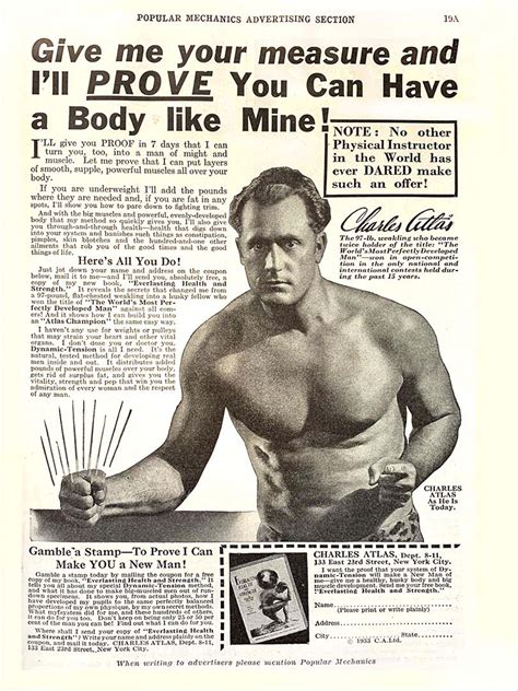 Charles Atlas “the Worlds Most Perfectly Developed Man” Printers Devil
