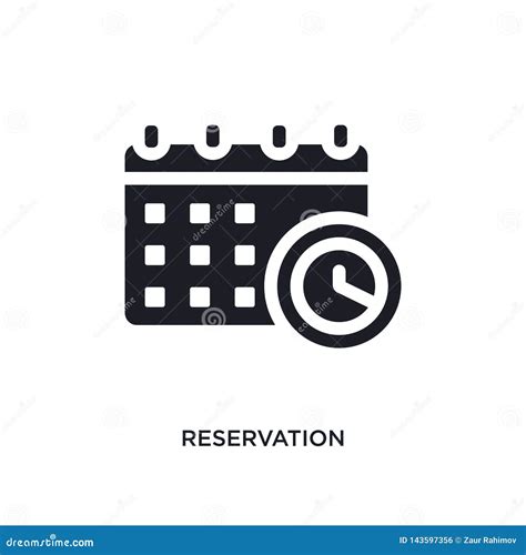 Black Reservation Isolated Vector Icon Simple Element Illustration
