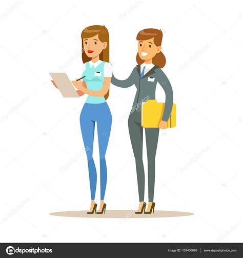 Un doodle simple y que te sacará de apuros! Dos mujeres jóvenes trabajando juntos en la oficina ...