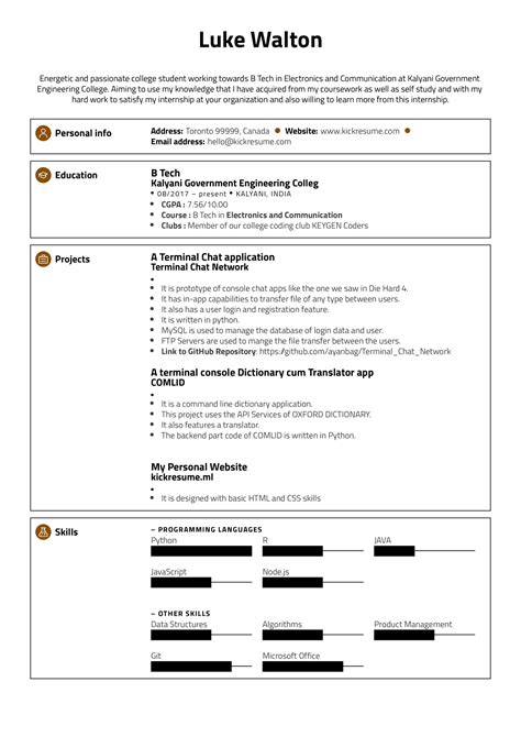 Here's a sample software engineer resume sample we recently produced that you can use and download for free. Google Software Engineering Intern Resume Sample | Kickresume